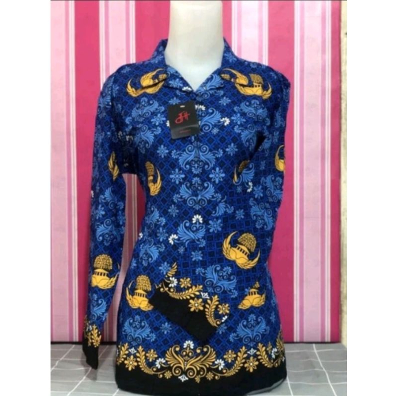BAJU BATIK KOPRI CEWEK COWOK/BATIK COUPLE/COCOK UNTUK SERAGAMAN GURU ATAU PEGAWAI HONOR
