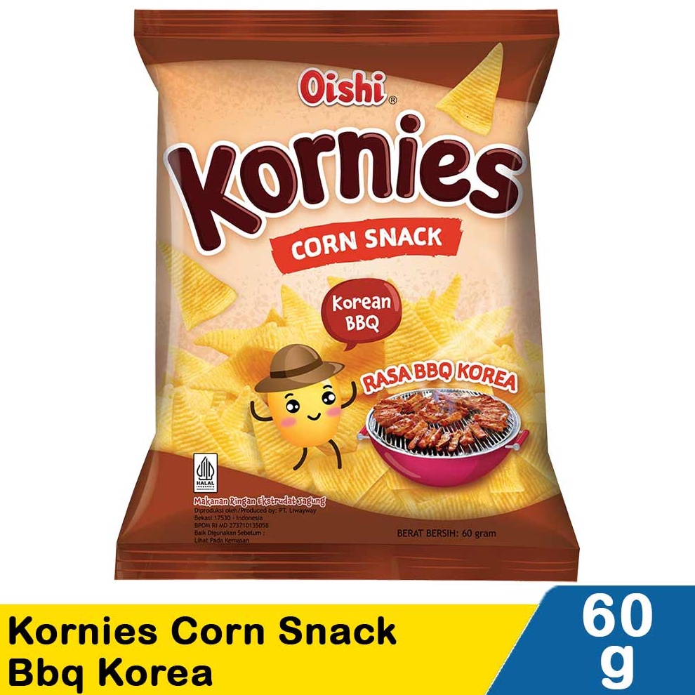 

SPECIAL PROMO Oishi Kornies Corn Snack Korea BBQ 6g
