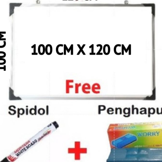 

Ekstra PAPAN TULIS WHITEBOARD 8 X 12 CM FREE SPIDOL DAN PENGHAPUS