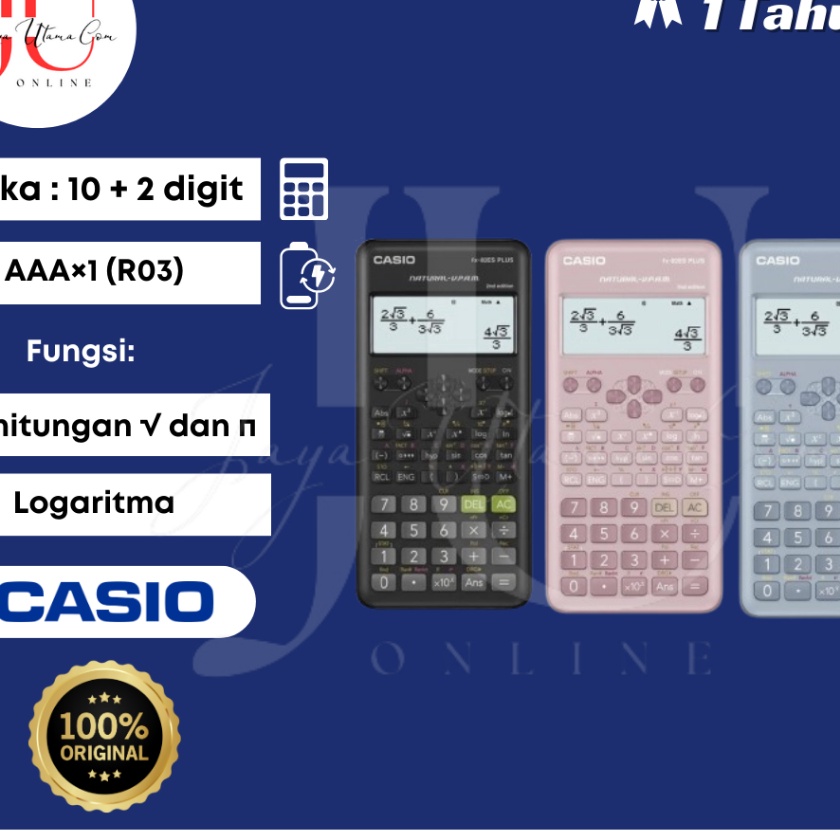 

Extra KALKULATOR SCIENTIFIC CASIO FX 82ES PLUS 2 ORI