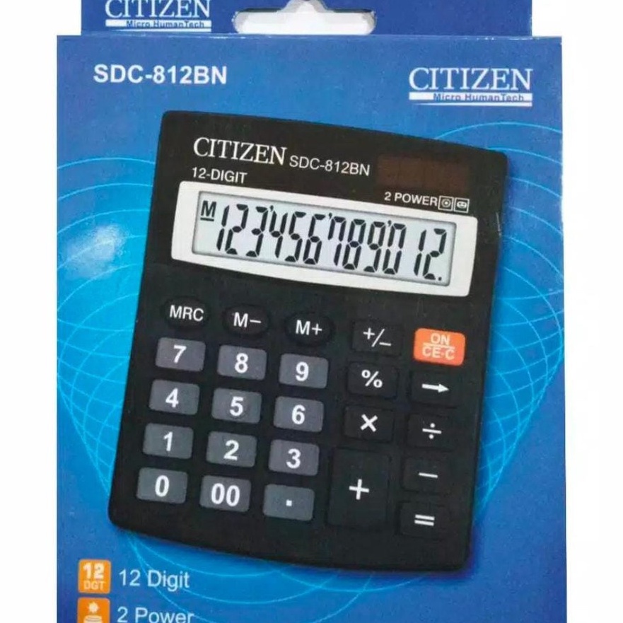 

Wow Kalkulator 12 Digit Angka CITIZEN SDC 812 Calculator Digital