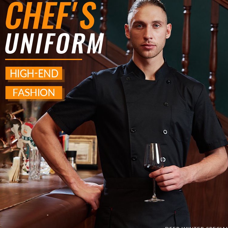 Paling Terkini  Baju Chef pria baju koki wanita pria chef jaket Unisex Pria Wanit baju kitchen chef 