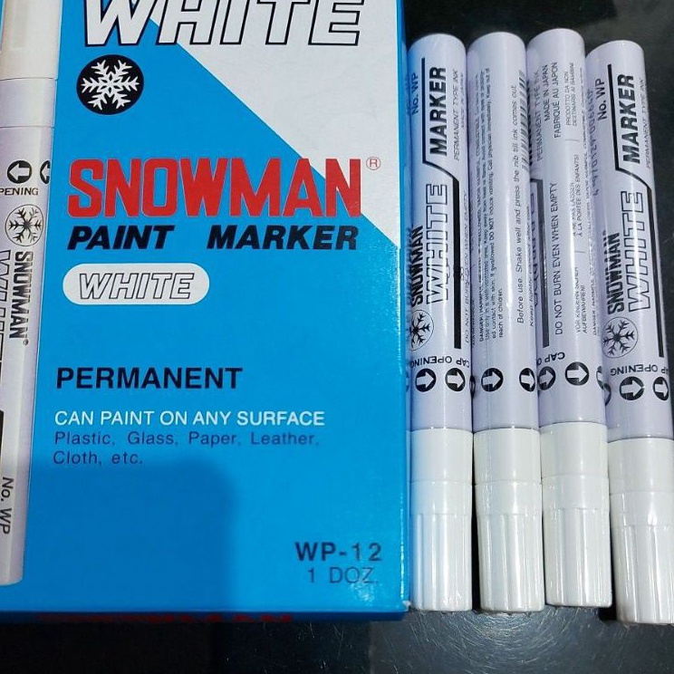 

Eksklusif spidol snowman paint marker wp12 tertera harga 3 pcs