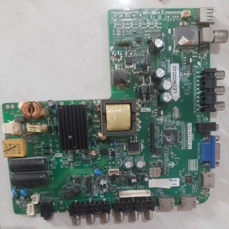 Mb Mainboard tv led polytron PLD32D552 Mati perawan