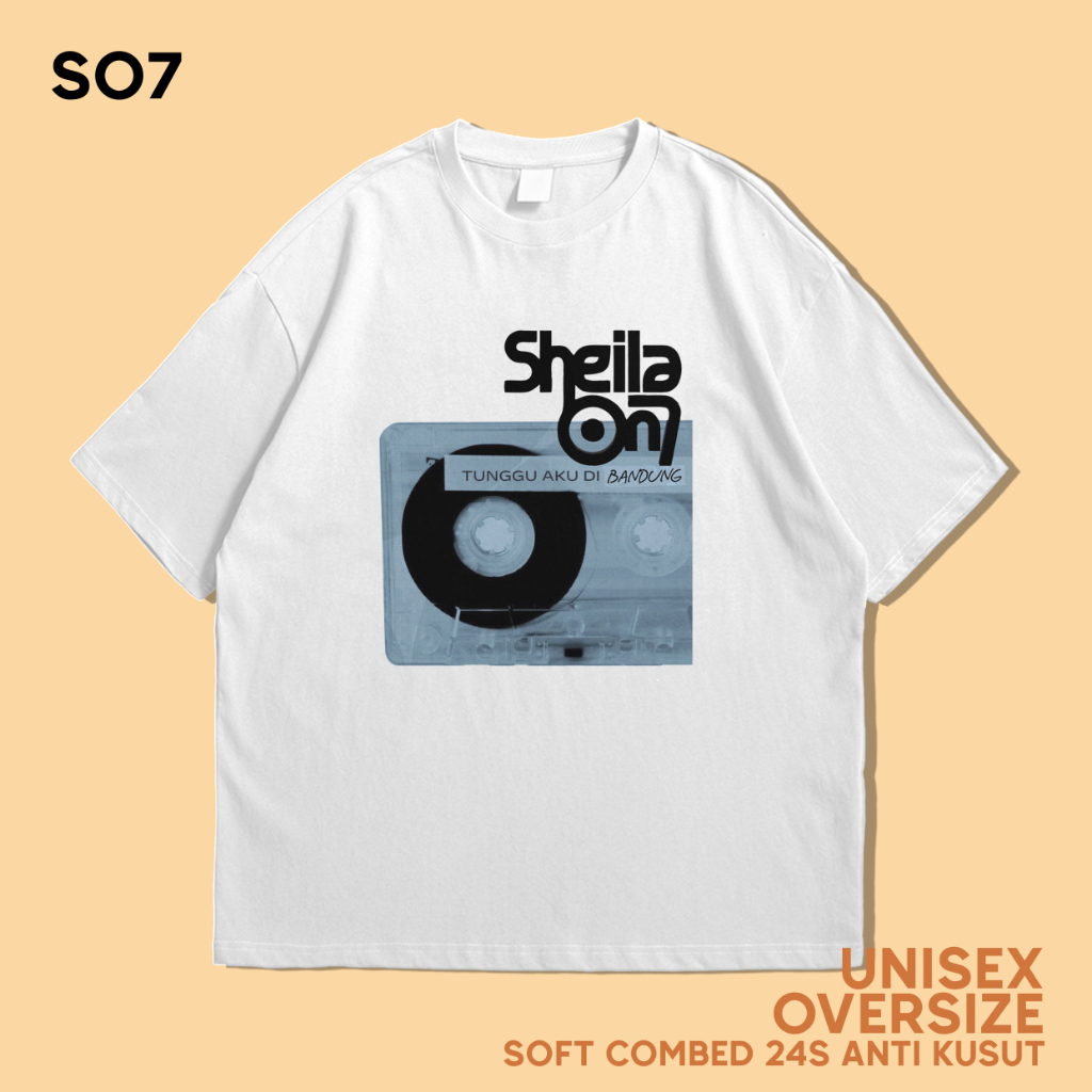 Kaos putih sheila on 7 so7 tunggu aku di jakarta medan makassar bandung pekanbaru samarinda 2024 Ove