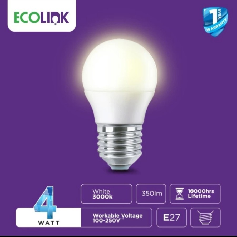 Lampu LED Ecolink 4 Watt Cahaya Putih