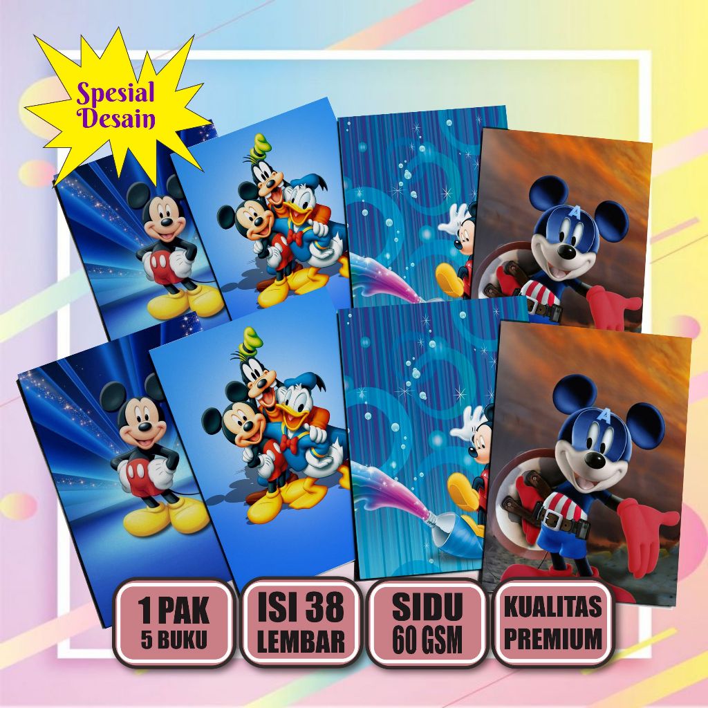 

Buku Tulis Anak Mickei Mouse 38 Lembar / Buku Tulis Sekolah