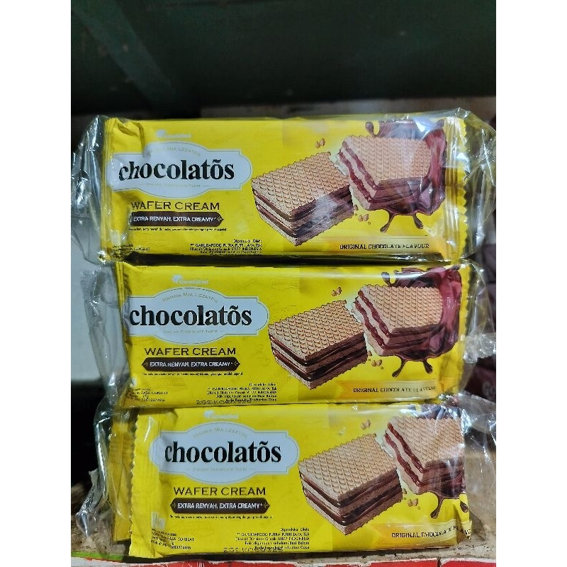 

Chocolatos Wafer Cream 1pack isi 10pcs