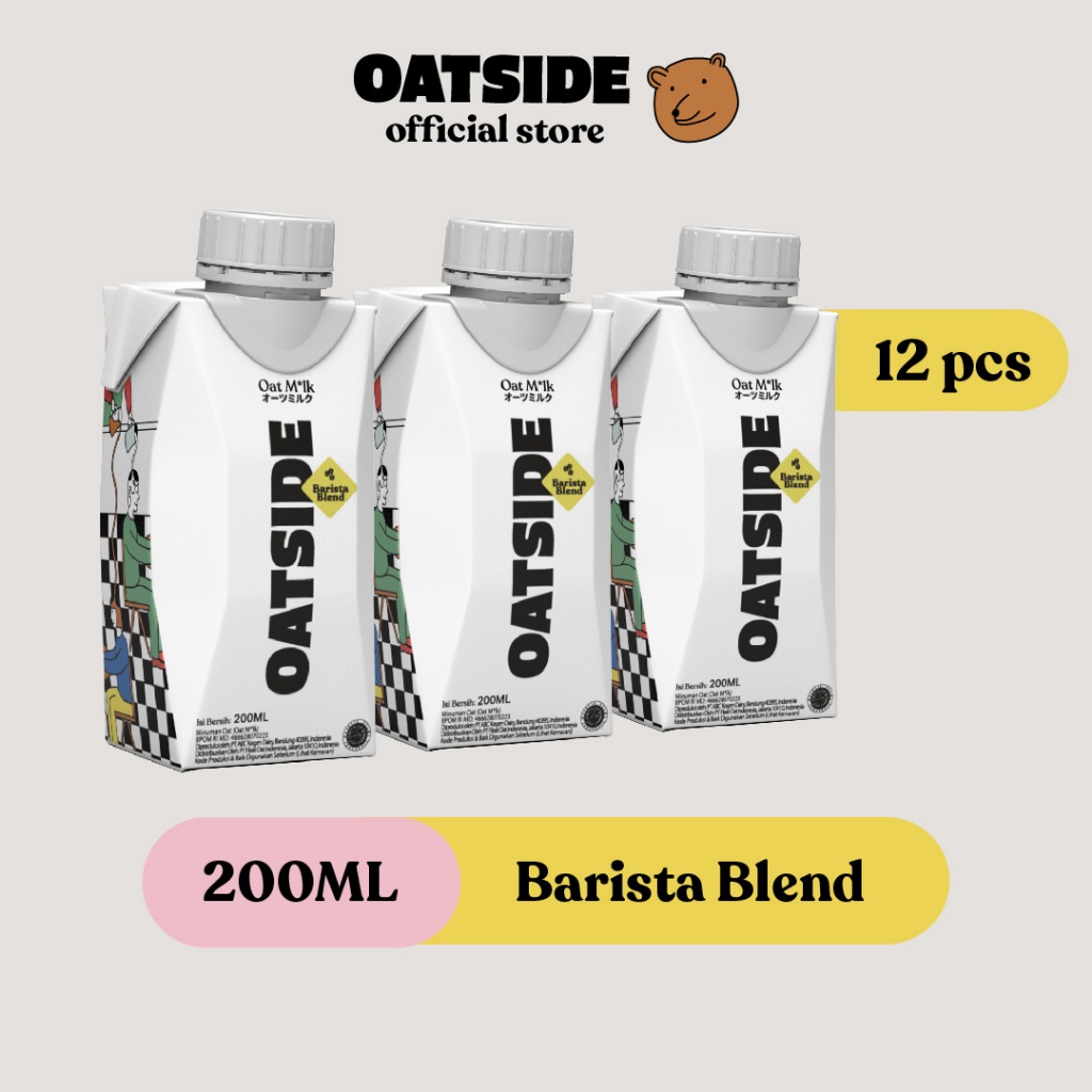 

OATSIDE Mini Cap Oat Milk Barista Blend 200ml (12 pcs) (Kemasan Tutup Botol) | Susu Oat