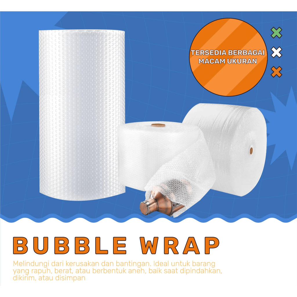 

Jual Bubble Wrap / Plastik Bubble 1.25 M x 52 M ( HARGA TERMURAH ) / Bubble murah