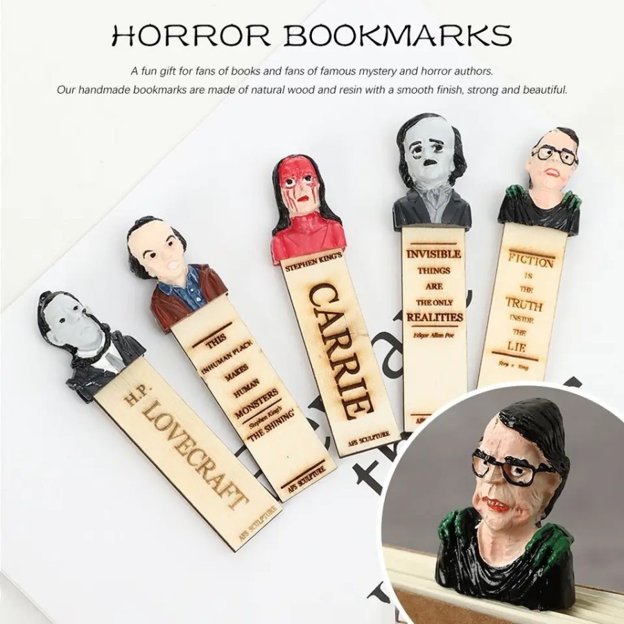 

Bookmark 3d halloween pembatas buku horor character