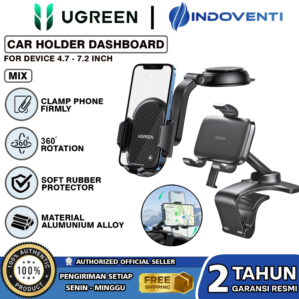 UGREEN Car Phone Stand Holder Mobil Dudukan Hp Di Dashboard Kaca Mobil Air Vent AC Mobil Universal