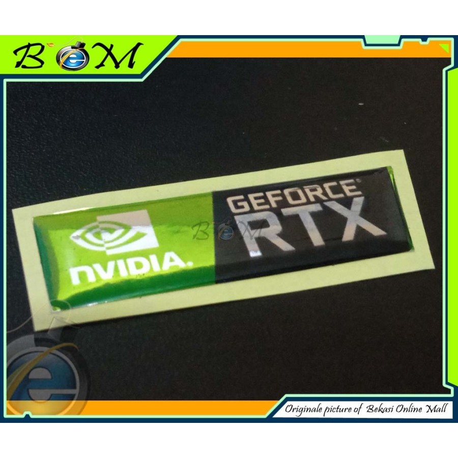 Sticker stiker Logo timbul gpu vga nvidia geforce rtx