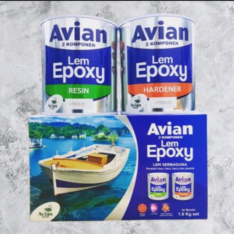 AVIAN LEM EPOXY 2 KOMPONEN RESIN HARDENER 1,6KG
