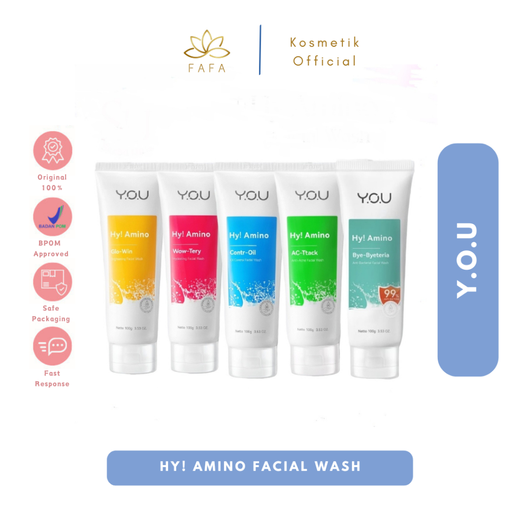 YOU Hy! Amino Facial Wash Series - Sabun Cuci Muka YOU