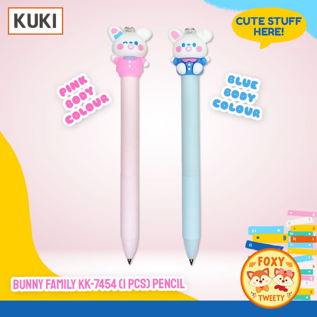 

HB Pencil Cute Bunny Family KK-7454 / Pensil HB Kuki Lucu Kawai Bunny KK 7454