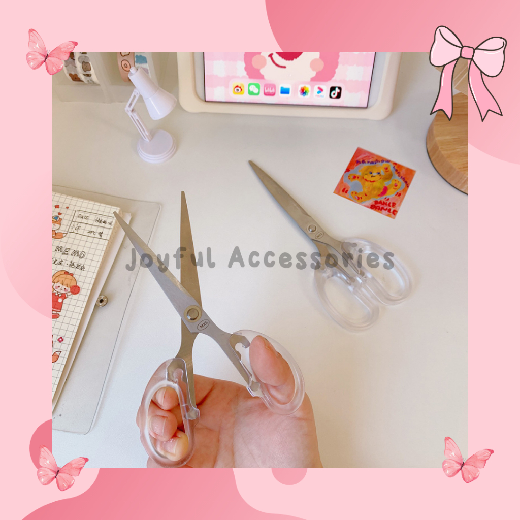

Gunting Transparan Sederhana Gaya Korea Gunting Pelajar Rumah Gunting Alat Tulis Pemotong Kertas Pekerja