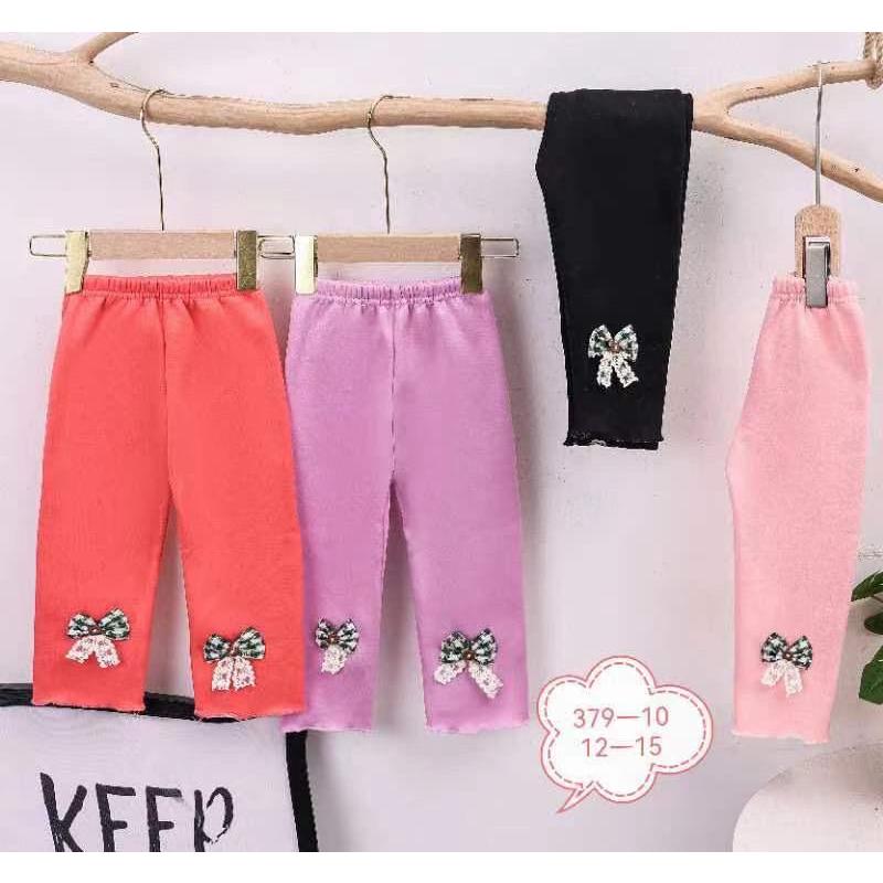 ILUHFA 4PCS Legging Anak Cewek Legging Anak Perempuan Umur 1-4 Tahun - 379-10