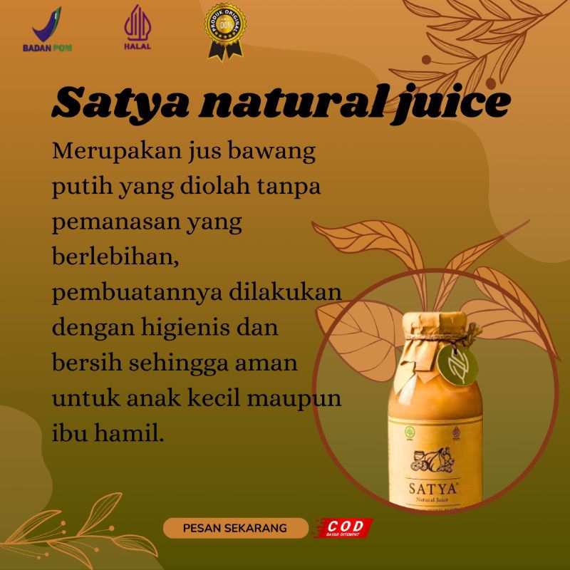 

Satya Natural Juice || Jus bawang putih menjaga daya tahan tubuh || 100% Original