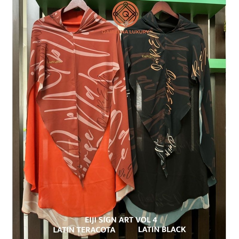 ready EIJI SIGN ART KHIMAR VOL 4 by qaireena. hijab qaireena. luxury