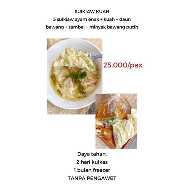 

Suikiaw Kuah Homemade 25rb