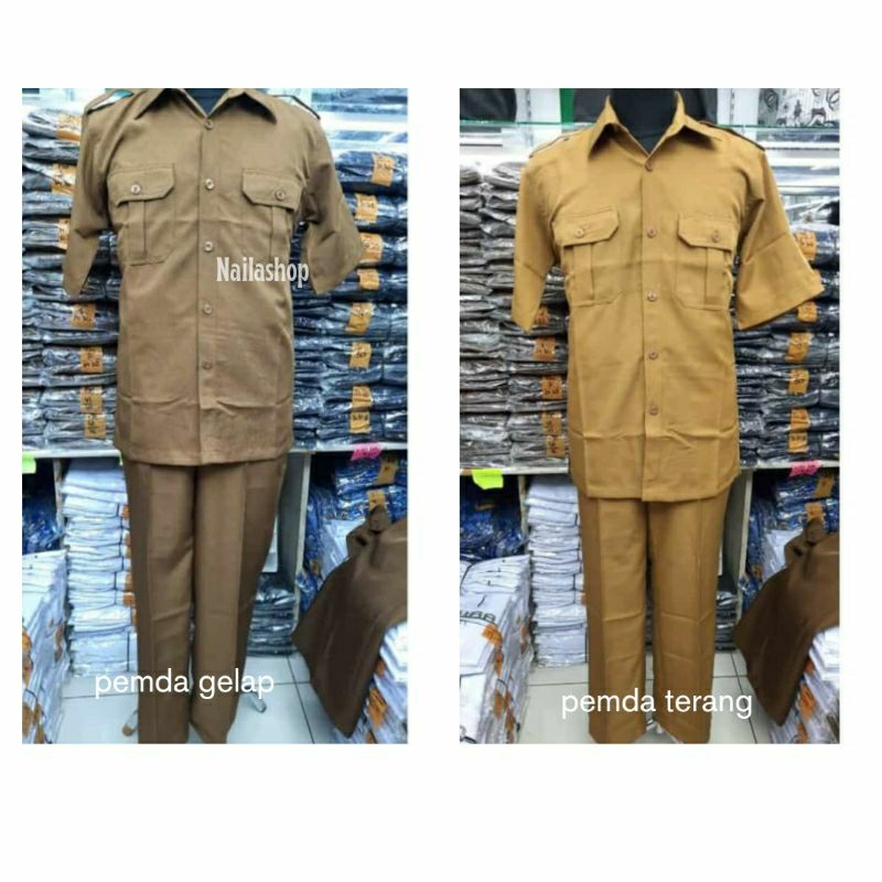 EXCLUSIVE SERAGAM PNS PEMDA (KHAKI)  PRIA & PEMDA ACEH (GELAP)&TERANG