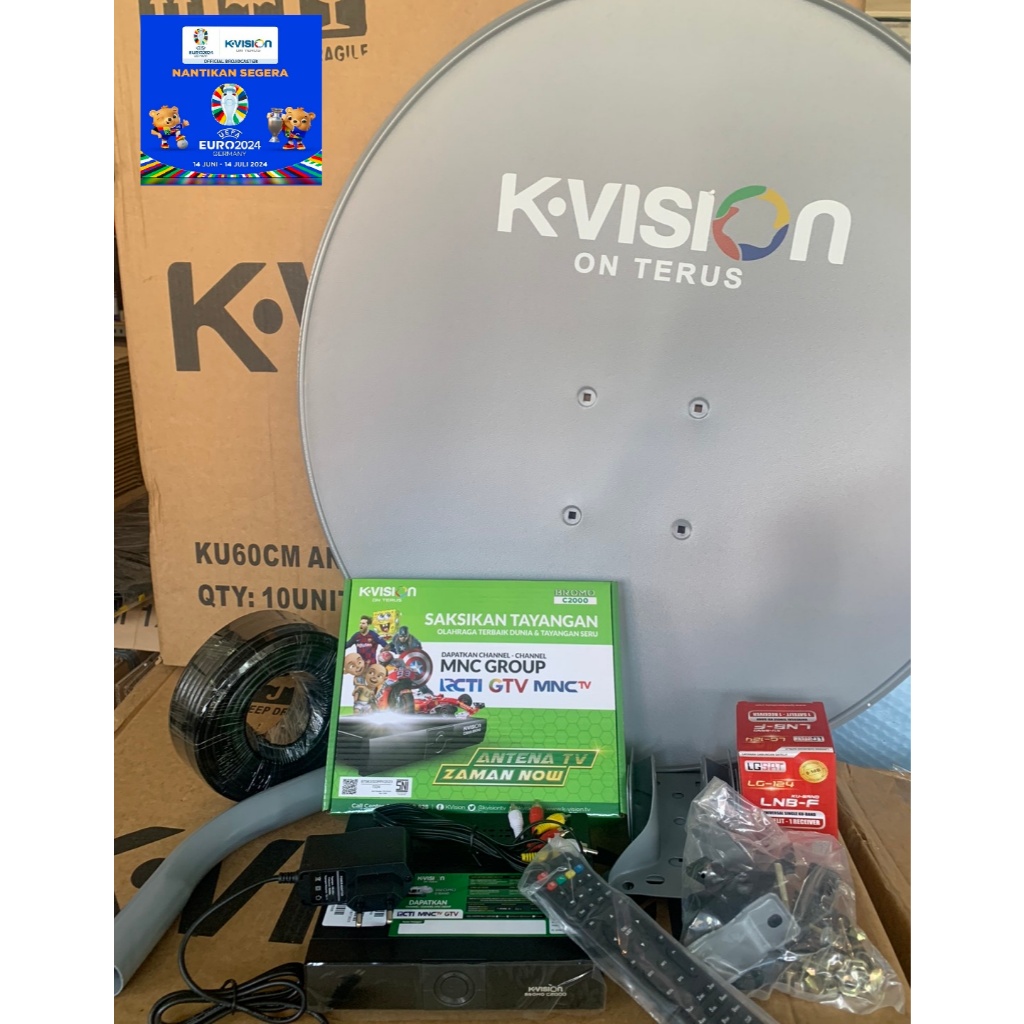 (Instant) Paket lengkap Parabola KU-Band K-vision