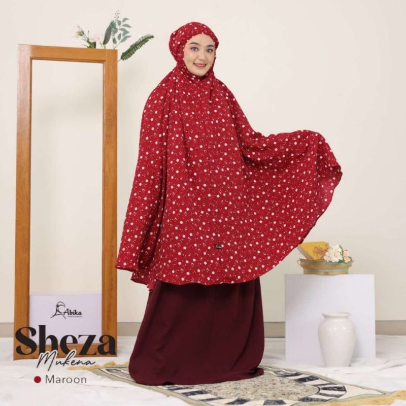 (COD) Mukena Motif, Mukena potongan, Mukenah Abika, Sheza Abika