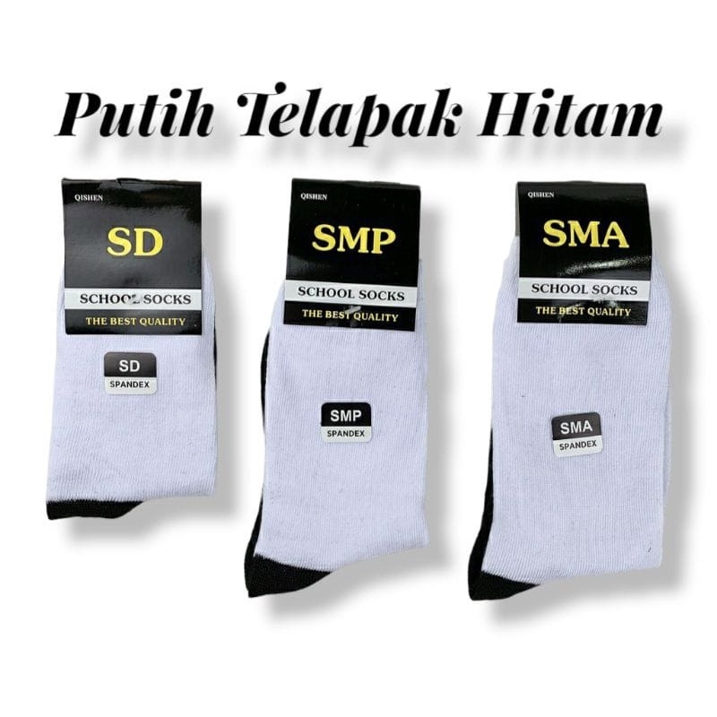 kaos kaki sekolah.kaos kaki sekolah  putih hitam