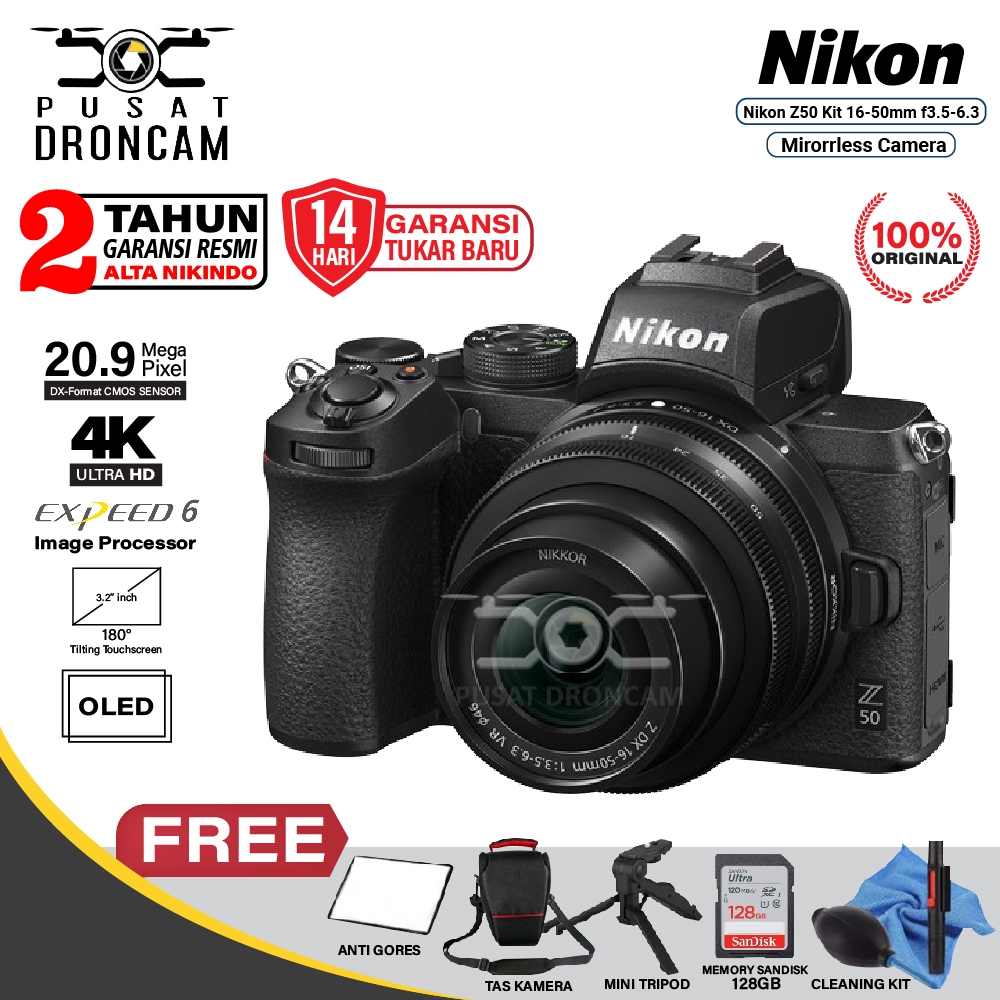 CAMERA NIKON Z50 KIT 16-50MM LENS MIRRORLESS DIGITAL KAMERA