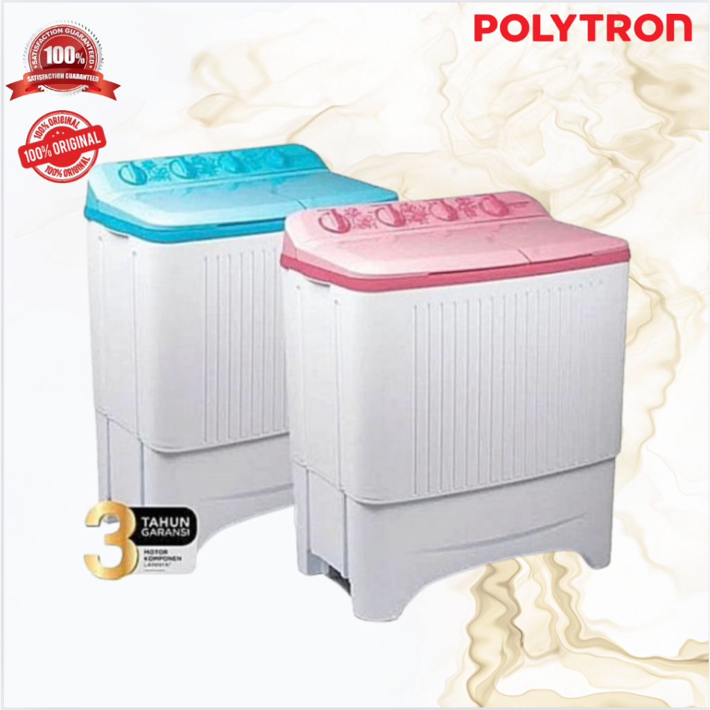 MESIN CUCI 2 TABUNG POLYTRON 8KG PWM8073B/P PROMO/PWM 8073 /PWM-8073/PWM8073 /MESIN CUCI 2 TABUNG/KA