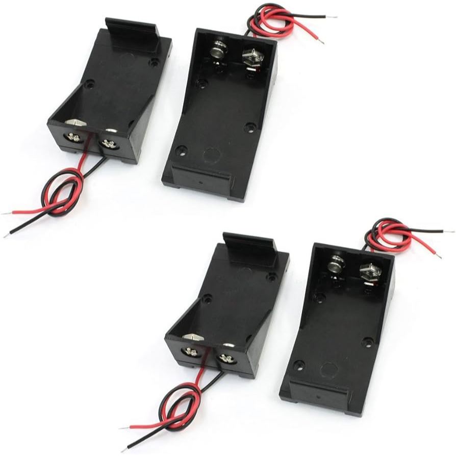 Bracket 9V 9 volt Battery Holder Box Case Wire for arduino