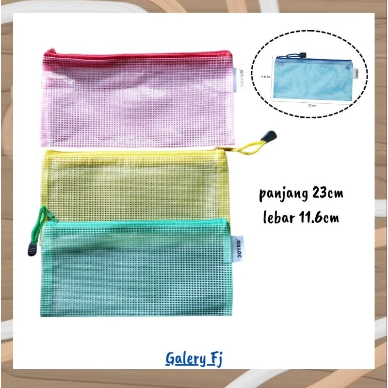 

TEMPAT/KOTAK PENSIL RESLETING/ZIPPER POCKET/DOCUMEN BAG MERK JOYKO DCB-33BiII SATUAN