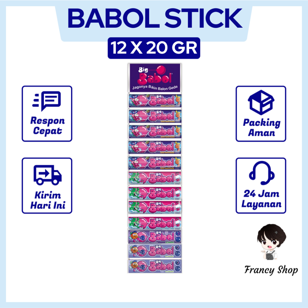 

Permen Karet Big Babol Stick Renceng Gantung Hanger 12x 20 gr