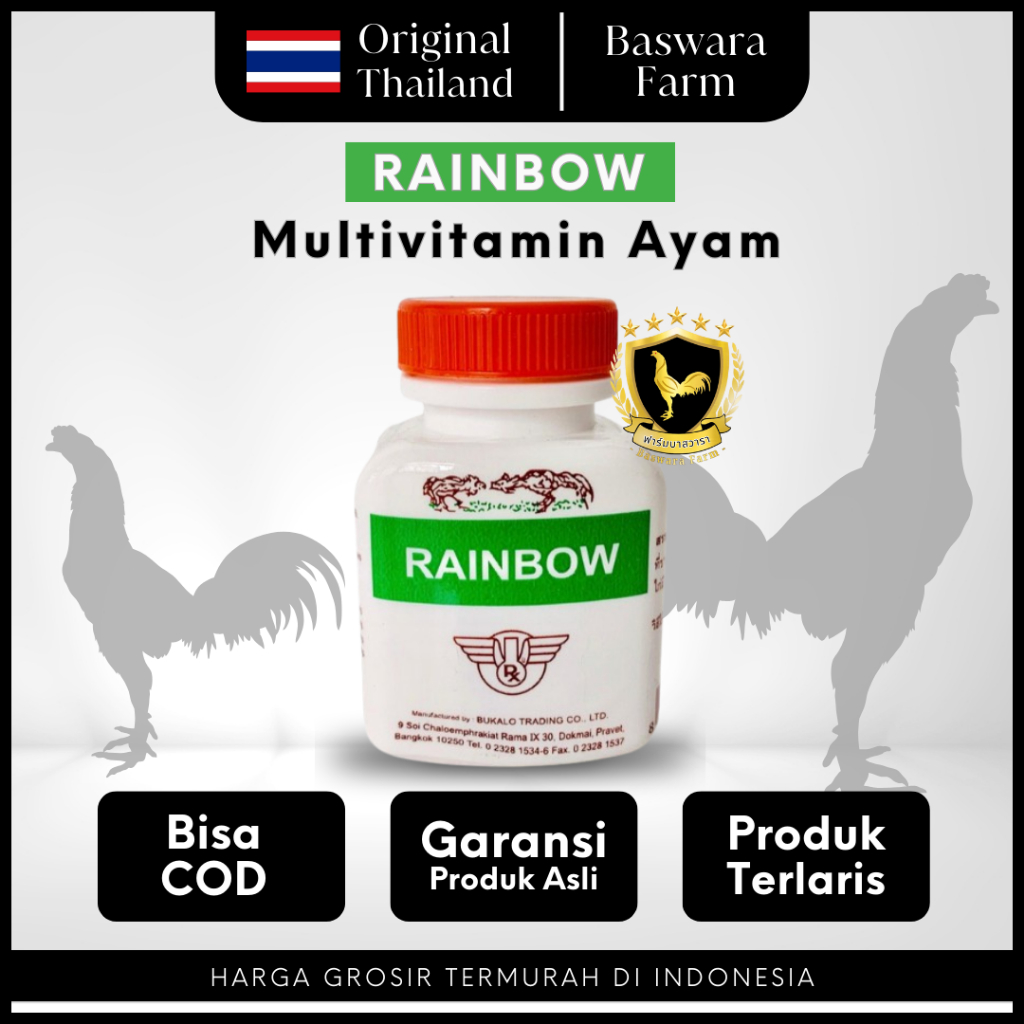 RAINBOW Ayam Original Thailand Multivitamin Suplemen Ayam Juara