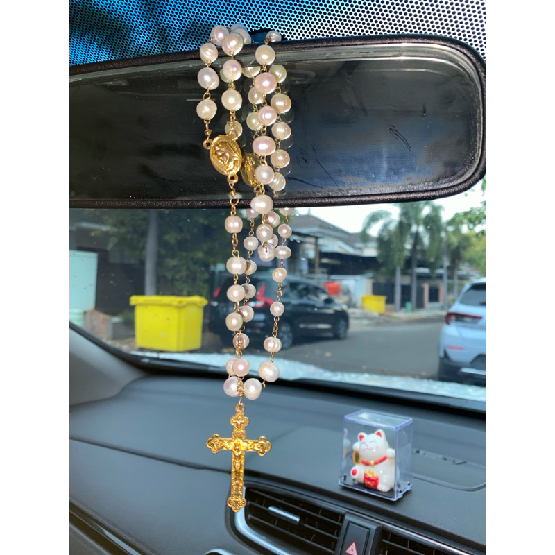 Rosario mutiara air tawar asli