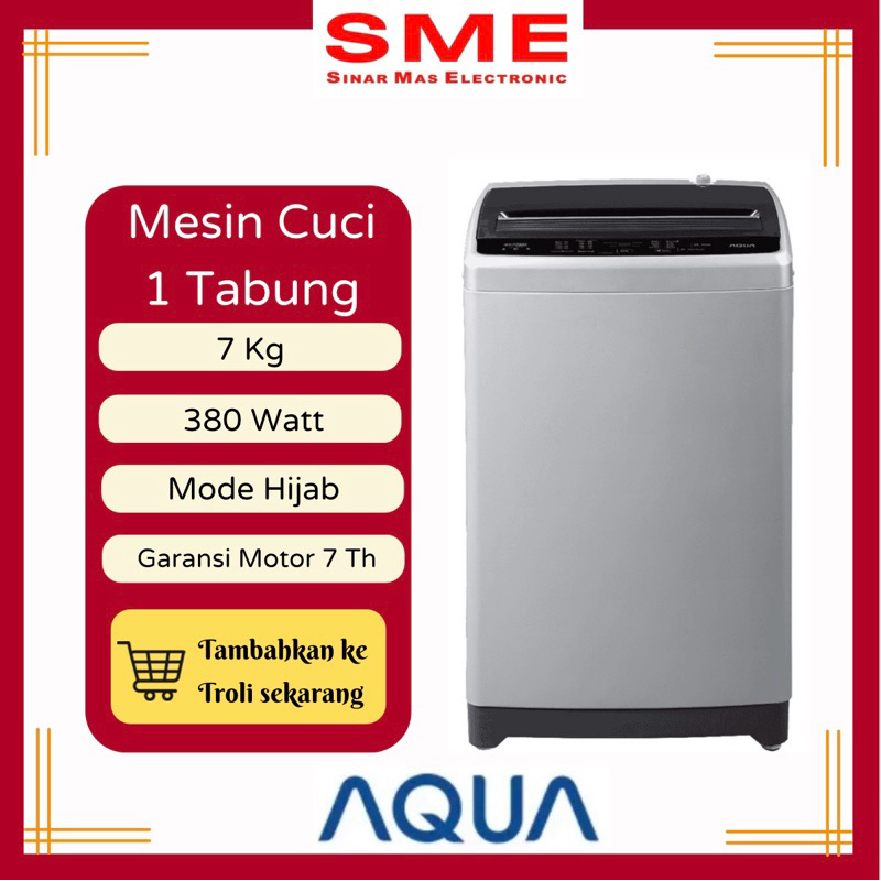 Mesin Cuci 1 Tabung AQUA 7 KG AQW-77D