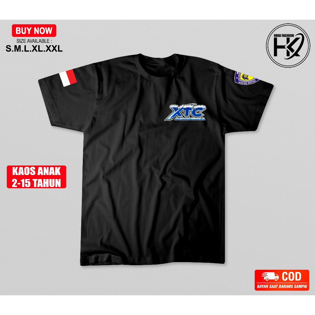 kaos Baju Anak Laki Laki / Perempuan Motif XTC Kaos Baju Anak XTC