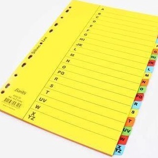 

Langka Pembatas Divider Abjad A4 Bantex 643