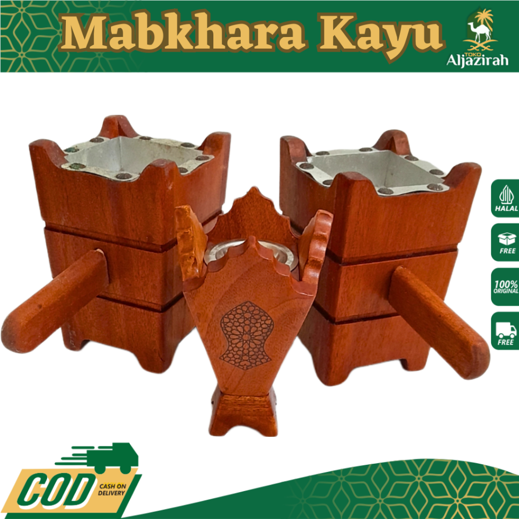 Mabkhara Kayu Arab Set Tempat Bakar Dupa Mabkharah Bukhur Arab Antik