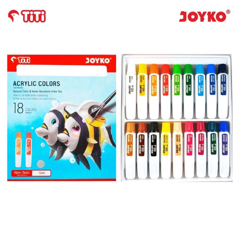 

MAKSIMAL Cat Akrilik ACC12ML18 Joyko Set 18 Warna Akrilik