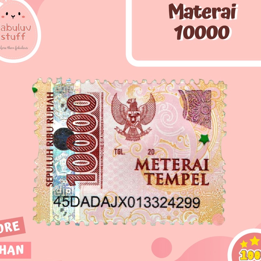 

HJ6 ATK Materai Rp1 Asli Materei 1