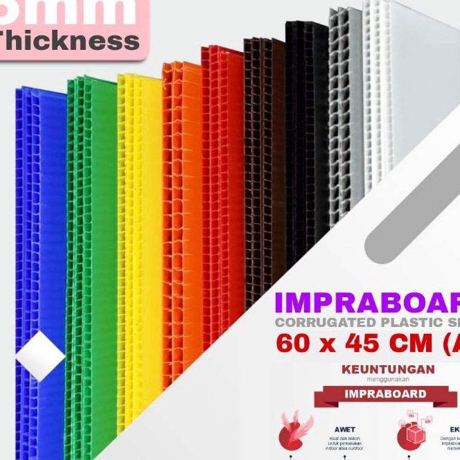 

berkualitas Impraboard Infraboard 5mm A2 6 x 45 cm 6x45 cm 45x6 cm PP Board Art Board