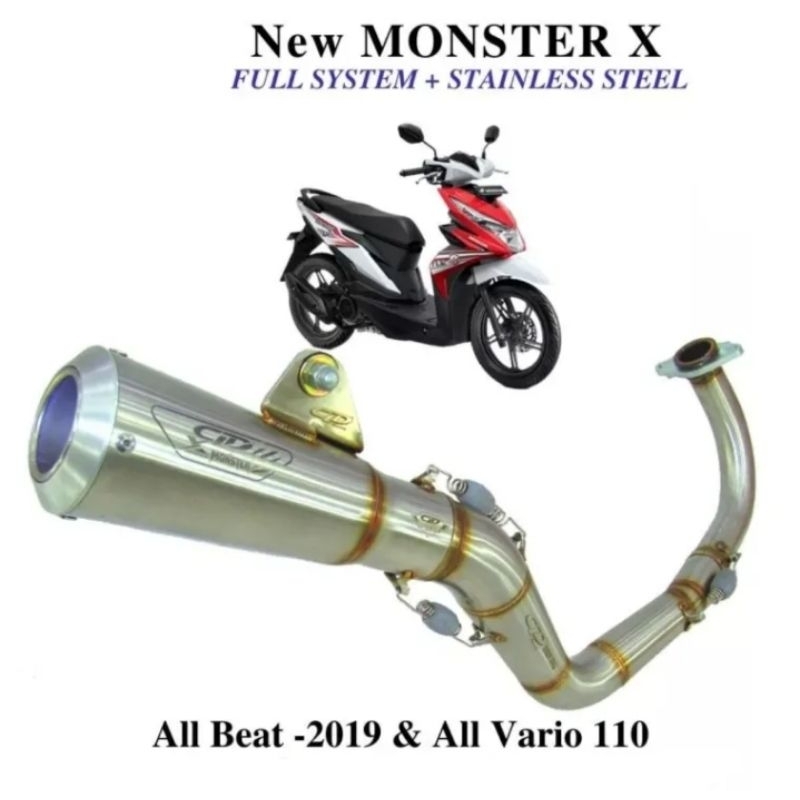 KNALPOT CLD X MONSTER RACING BEAT SCOOPY GENIO