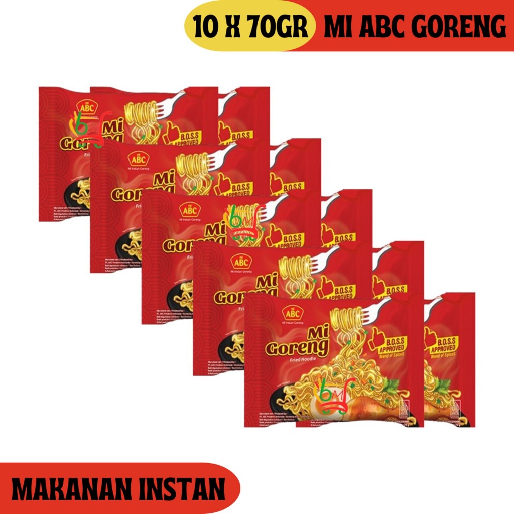 

10PCS ABC Selera Lama Mie Instan Goreng Rasa Mi Goreng