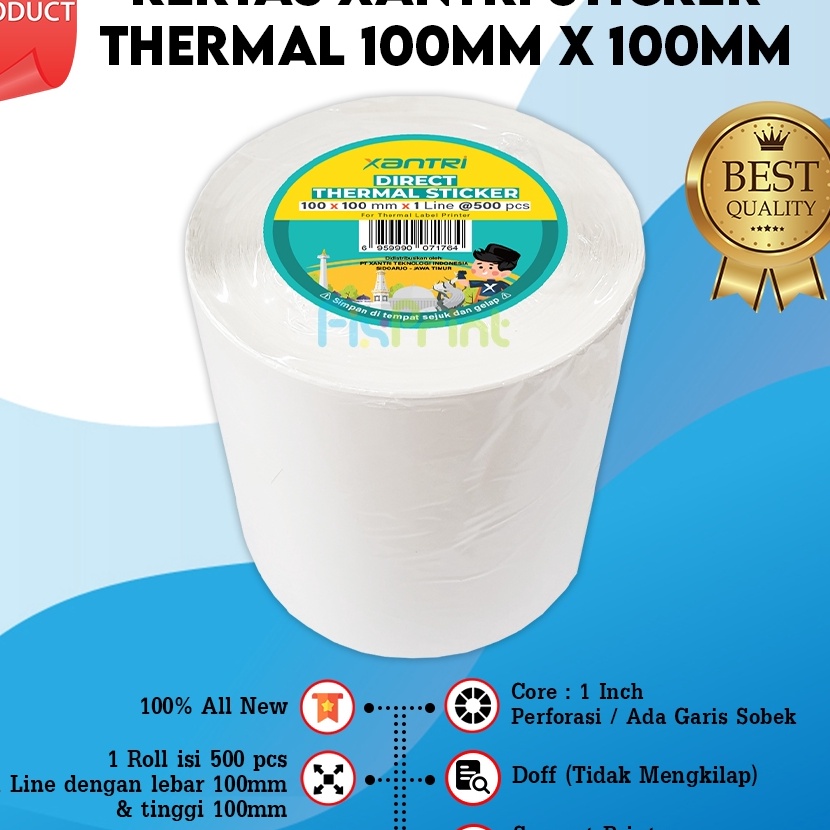 

HJ6 Kertas Print Resi Pengiriman Label Printer Thermal Barcode 1x1 1x15 78x1 Roll 5pcs 3pcs
