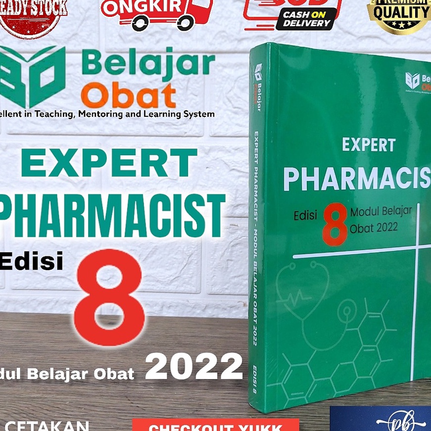Boom EXPERT PHARMACIST EDISI 8 MODUL BELAJAR OBAT 222 KUMPULAN SOAL UKAI 223 BUKU FARMASI LENGKAP UK