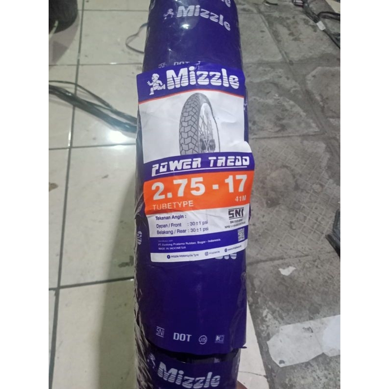 BAN LUAR RING 17 MIZZLE POWER TREAD 275-17 TUBE TYPE