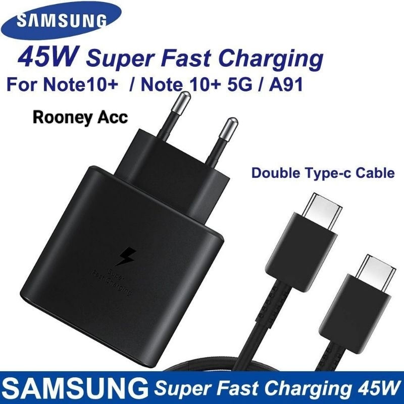 CES HP SAMSUNG CESAN CHARGER SAMSUNG KABEL C TO C PD 45W BATOK BESAR SEGEL LA SUPPORT PENGISIAN SUPE