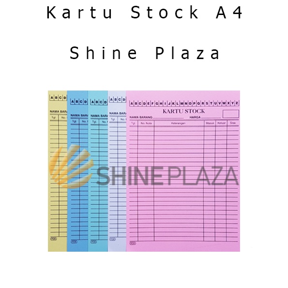 

Wah Kartu Stok Barang Gudang Besar A4 Inventory Stock Card A4